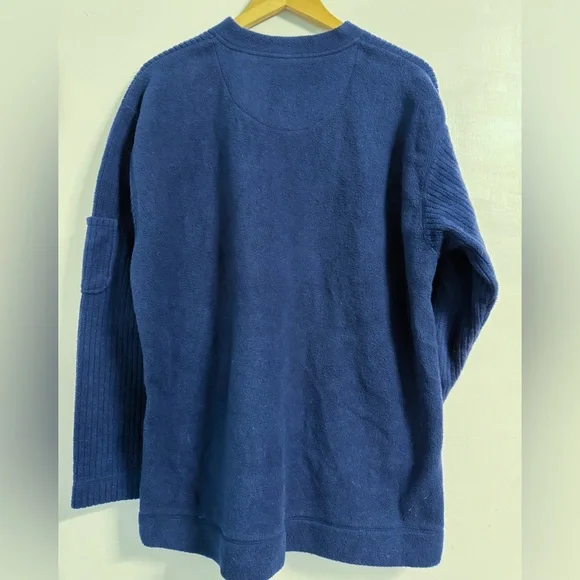 Arizona Jean Co Navy V Neck Sweater M Ribbed Knit Unisex - Picture 12 of 14